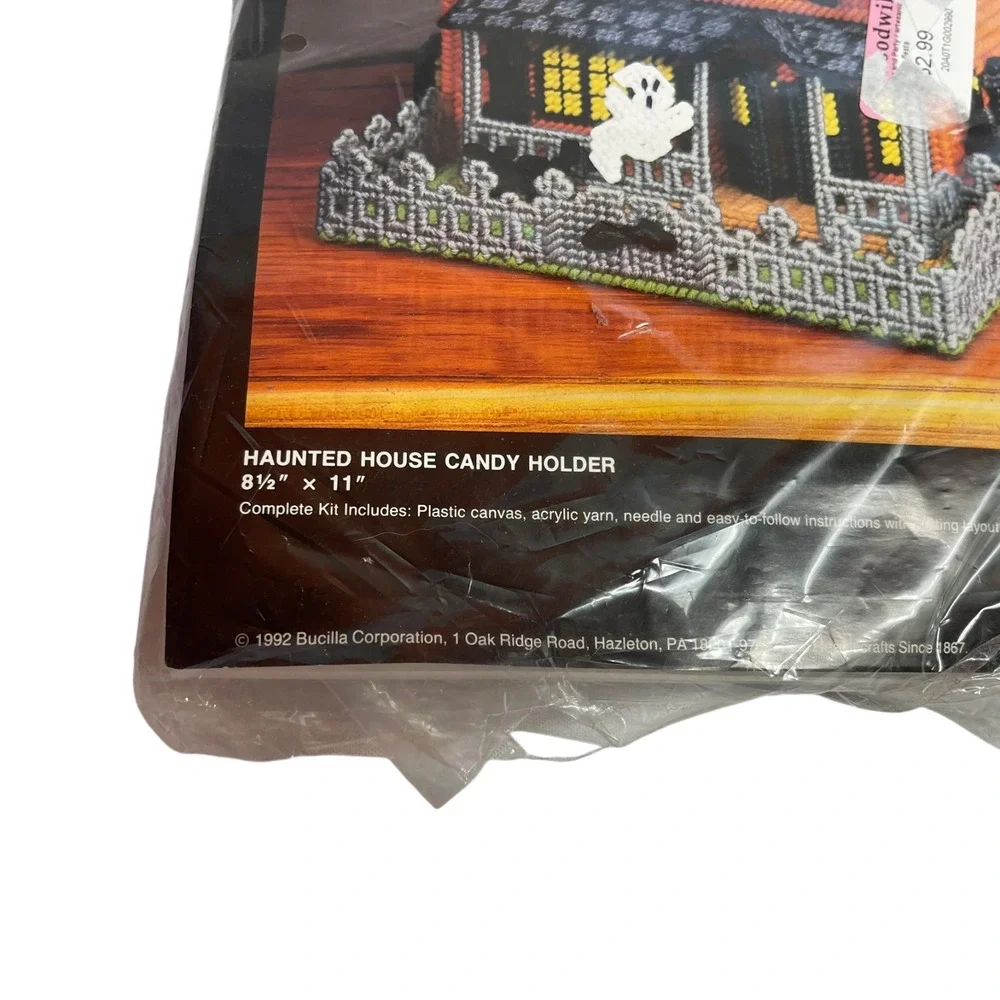 Bucilla Halloween Plastic Canvas Kit Haunted House Candy Holder